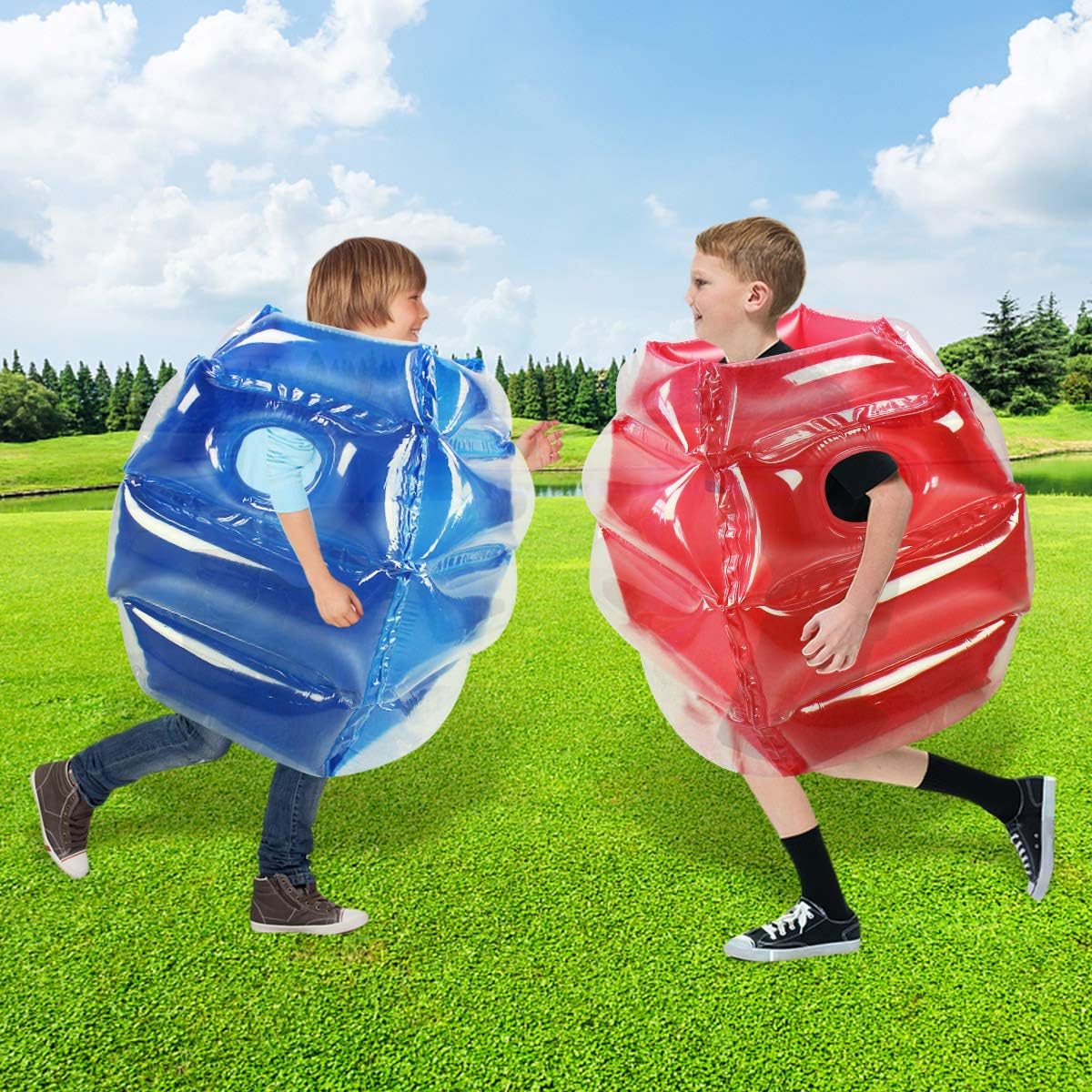 2-Pack Sumo Balls for Kids – 24" Bubble Bounce Outdoor Game (Ages 3–12)