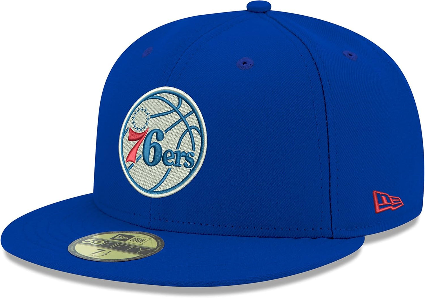 Philadelphia 76ers Official NBA Fitted Cap – Men's Royal Blue Team Hat, Size 7 3/8