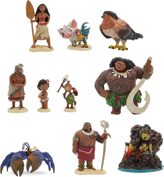 Disney Moana Deluxe Figure Play Set Fully Sculptured Figures