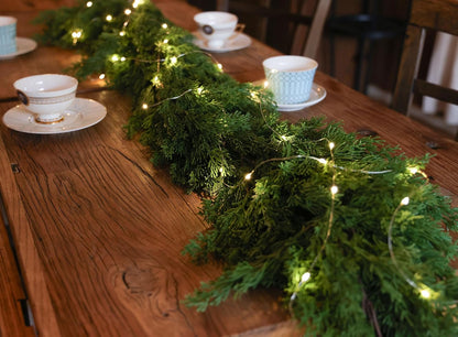 6FT Artificial Christmas Garland with LED String Lights
