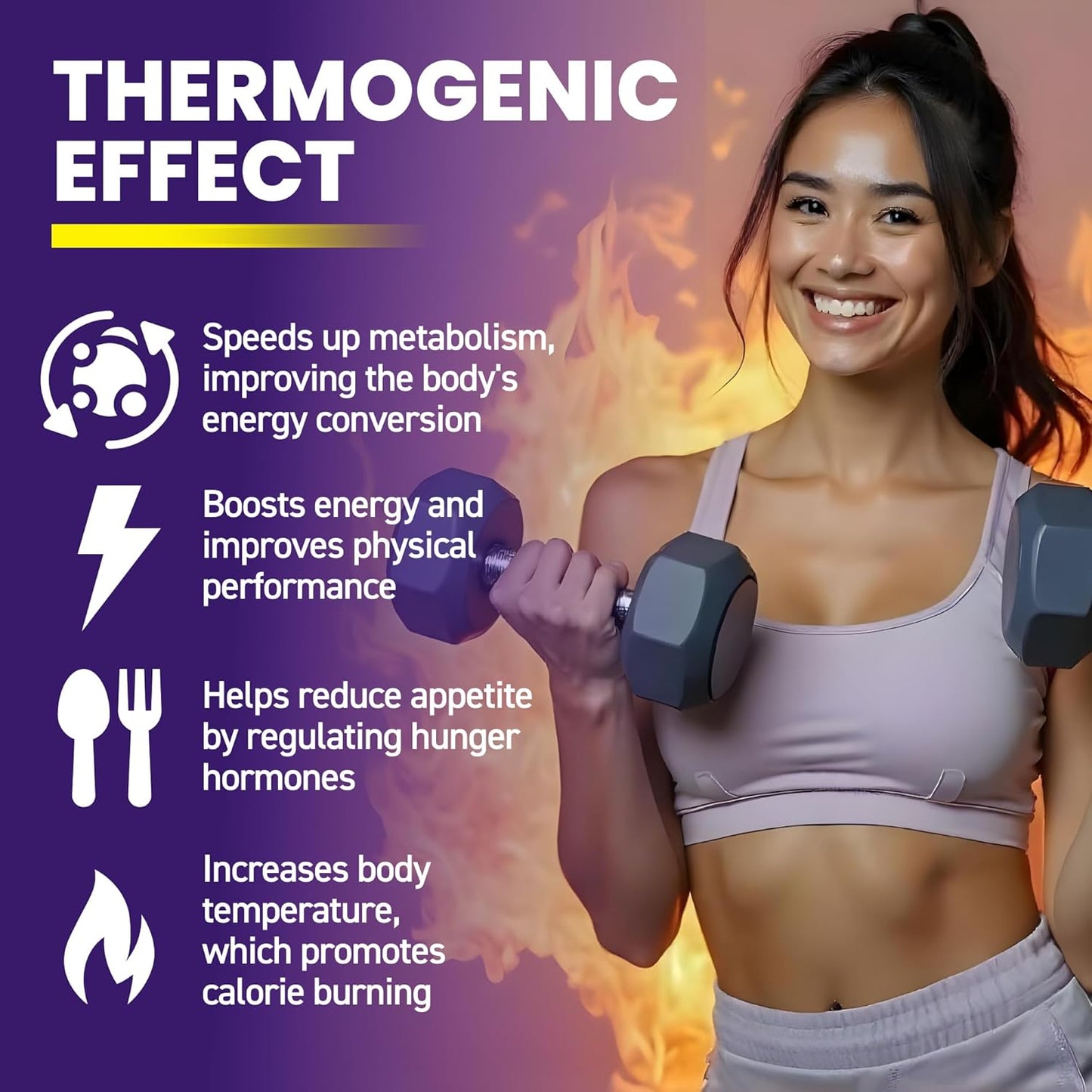 Thermogenic Fat Burner Capsules – Appetite Suppressant & Metabolism Booster (60 Capsules)