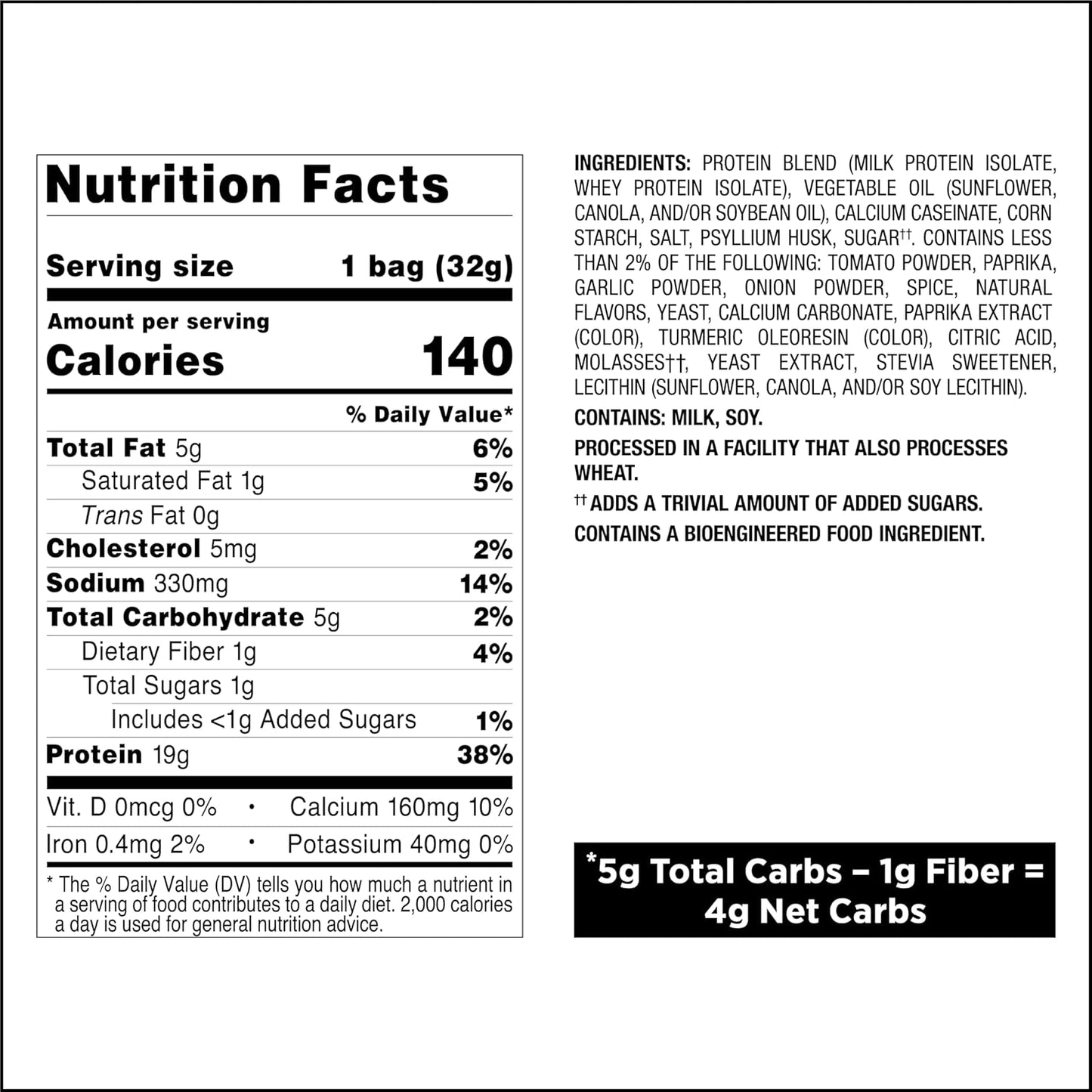Protein Chips Variety Pack – BBQ, Cheddar & Sour Cream & Sour Cream & Onion – High Protein, Low Carb – 1.1 oz (Pack of 12)