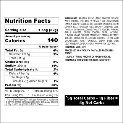 Protein Chips Variety Pack – BBQ, Cheddar & Sour Cream & Sour Cream & Onion – High Protein, Low Carb – 1.1 oz (Pack of 12)