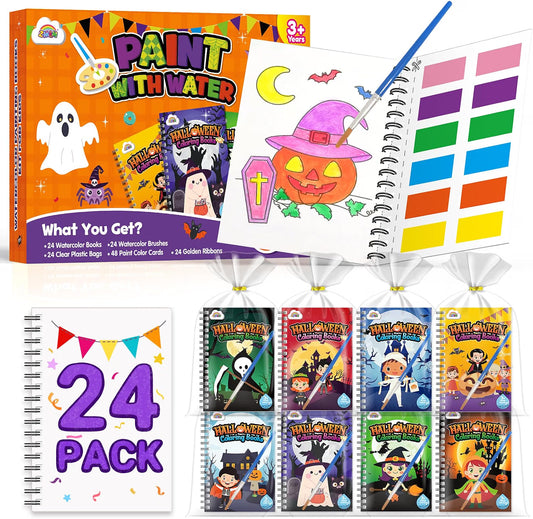 24-Pack Halloween Coloring Books for Kids – Spooky Party Favors & Activity Books for Ages 4–8