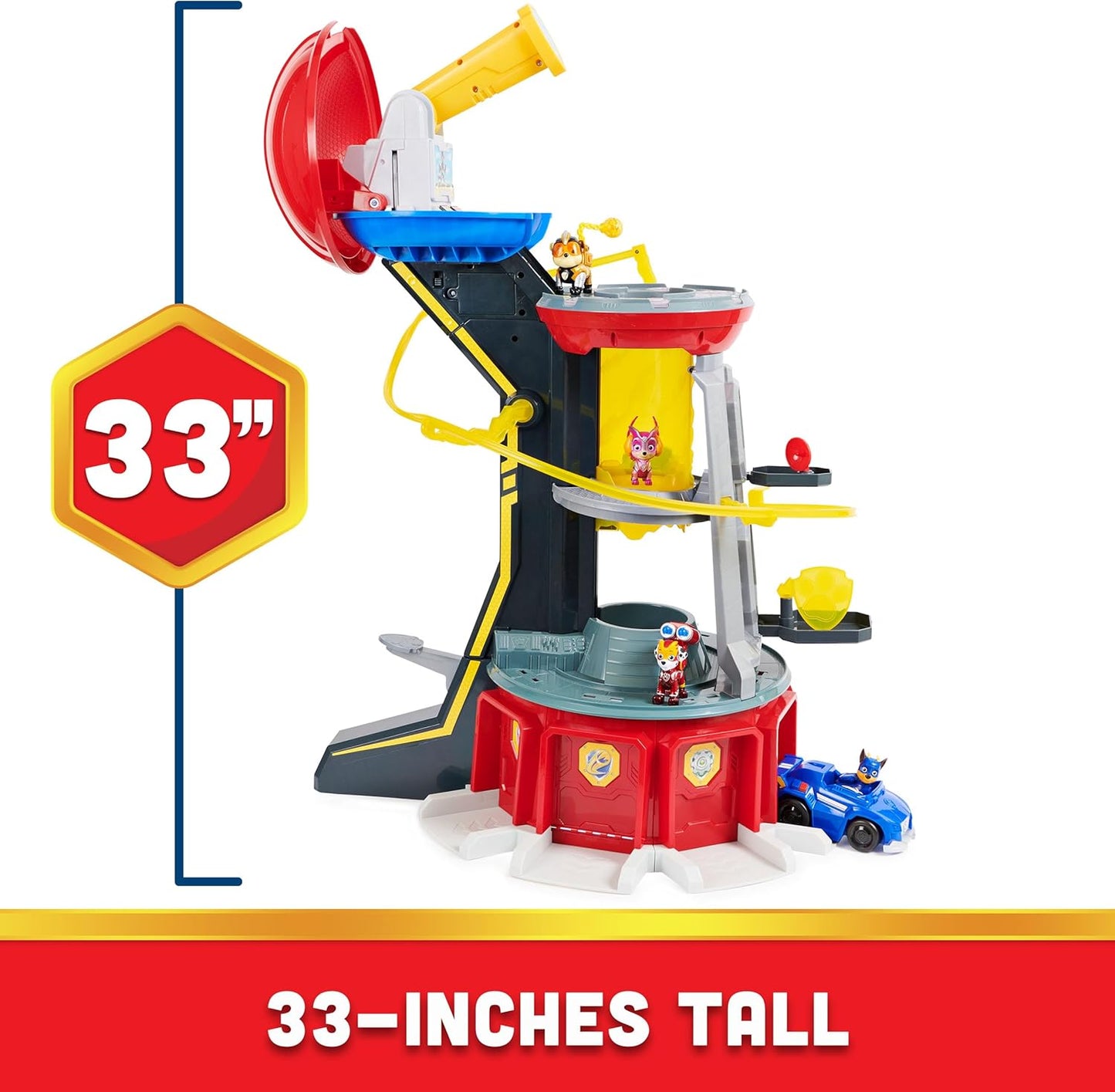 Paw Patrol Mighty Lookout Tower – Lights, Sounds, Toy Car & 4 Exclusive Figures (Ages 3+)