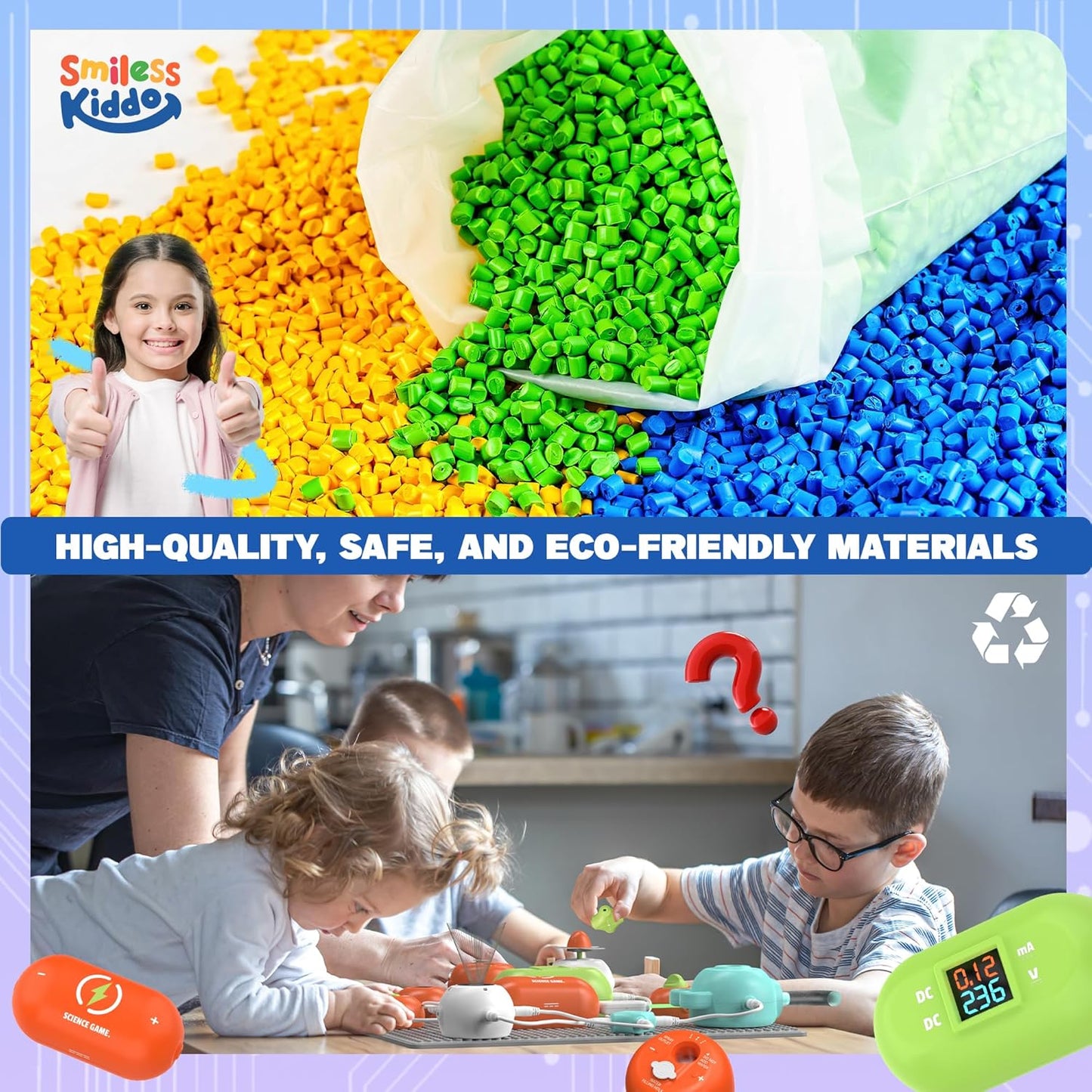 Kids’ STEM Electronics Kit – 35-Part Circuit Set with 420+ Projects (Ages 3–12)