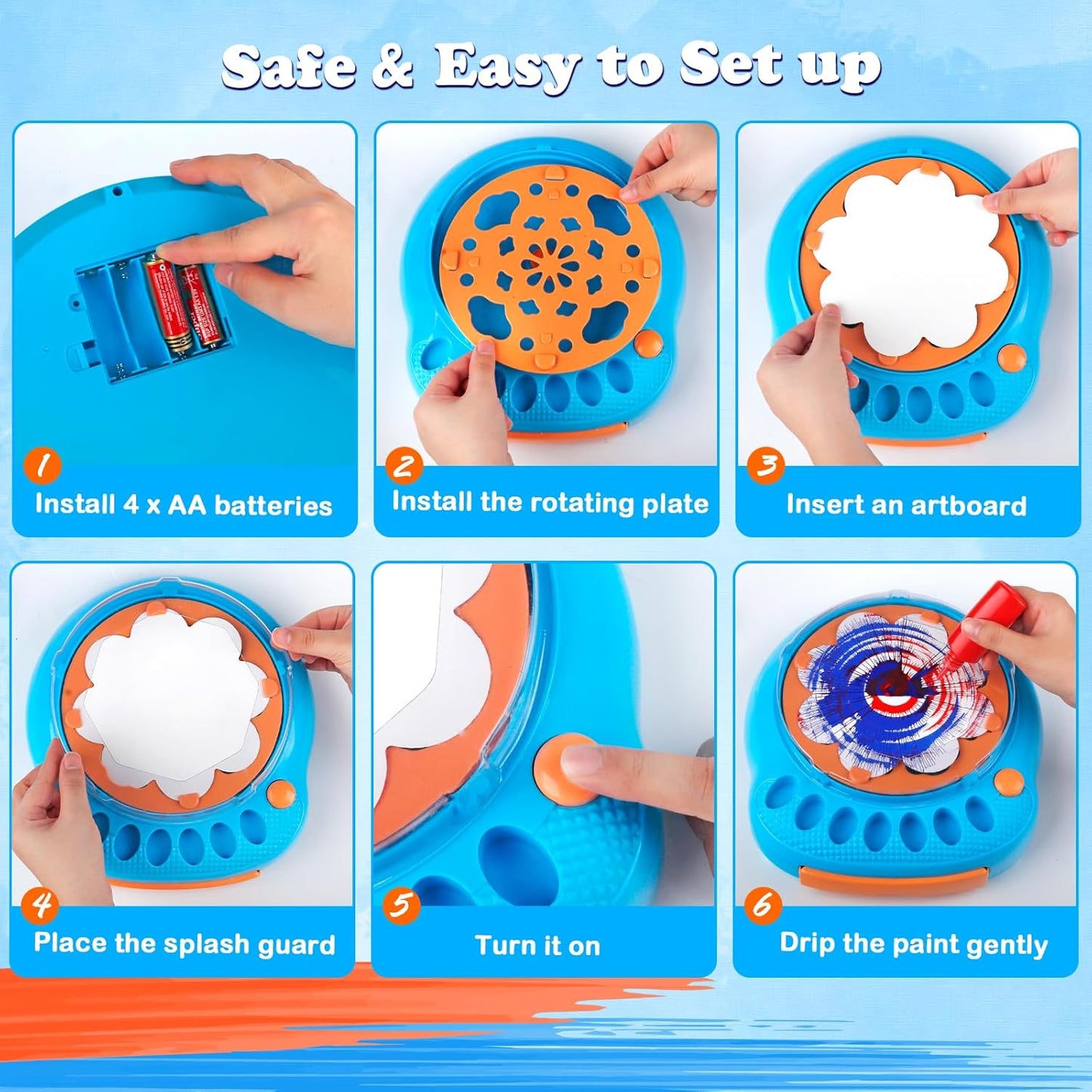 Paint Spin Art Machine Kit - Arts and Crafts for Kids Ages 4-12