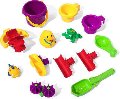 Rain Showers Splash Pond Water Table – Kids Sensory Playset with 13 Accessories (Ages 1.5+)