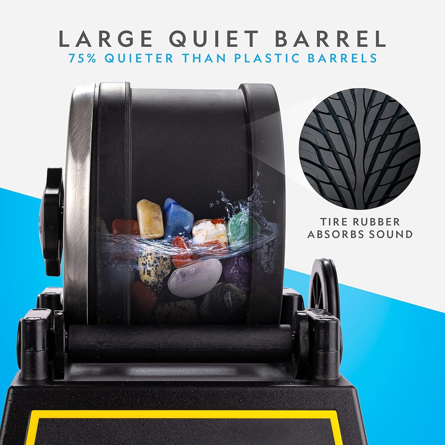 National Geographic Professional Rock Tumbler Kit – 2 lb Barrel with Rocks, Grit & GemFoam Polish