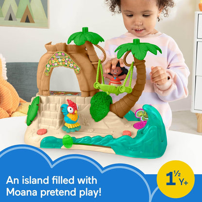 Disney Princess Moana Adventure Village Playset – Little People Toddler Toy with Figures for Ages 18+ Months