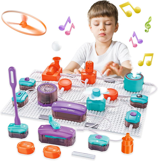 Kids’ Circuit Board Kit – 45-Piece DIY Electronics Set with 100+ STEM Projects (Ages 6+)
