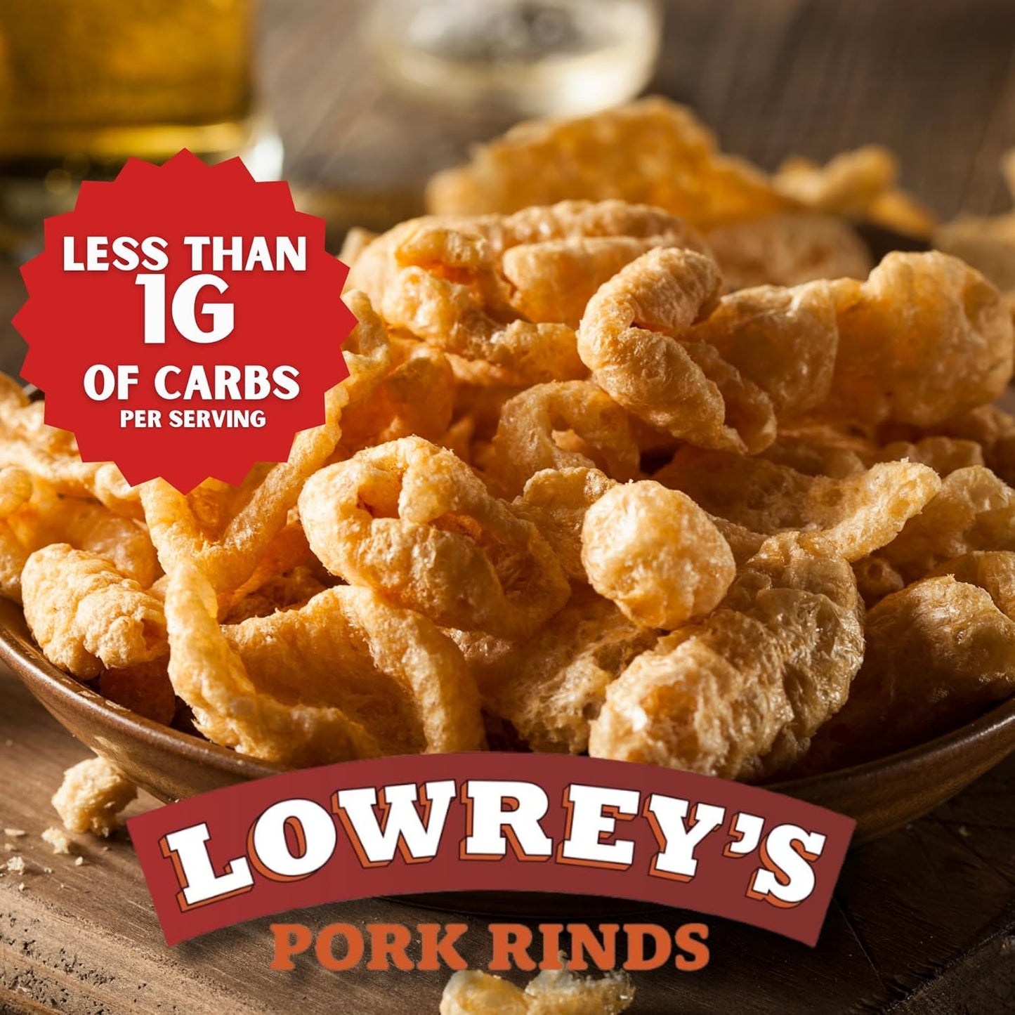Hot & Spicy Microwave Pork Rinds (Chicharrones) – Bacon Curls, 1.75 oz Bags (18 Pack)