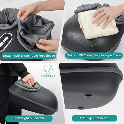 Foot Massager with Heat – Deep-Kneading Air Compression, FSA/HSA Eligible, Improves Circulation & Relieves Foot Pain
