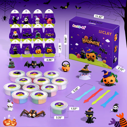 DIY Halloween Modeling Clay Craft Kit for Kids – Creative Art Activity & Holiday Decoration Set