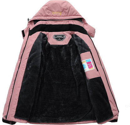 Women’s Warm Winter Ski Jacket – Insulated Snowboarding Coat for Cold Weather & Snow Sports, Pink, Small