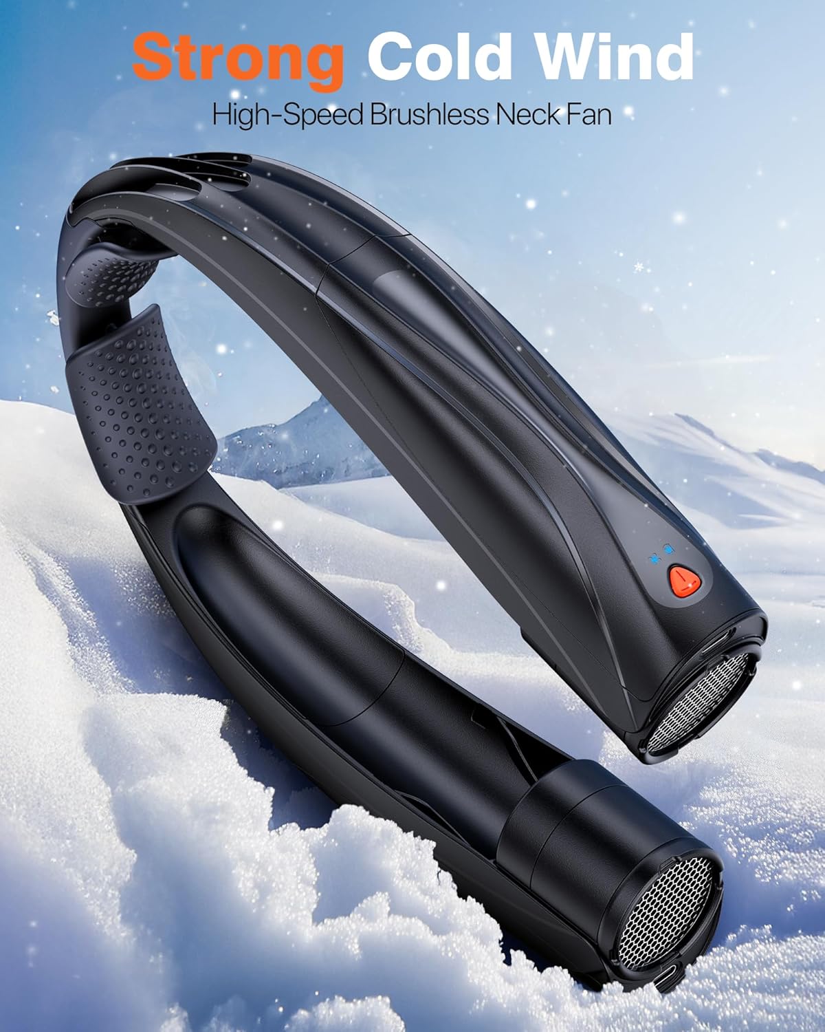 Portable Neck Fan – 6000mAh Rechargeable Wearable Cooling Fan with 6 Speeds & 360° Airflow for Travel, Office & Outdoor Use
