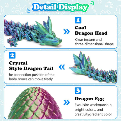 3D Printed Dragon Surprise Egg – Dinosaur Fidget Toy Gift for Kids, Birthdays & Holidays – Purple