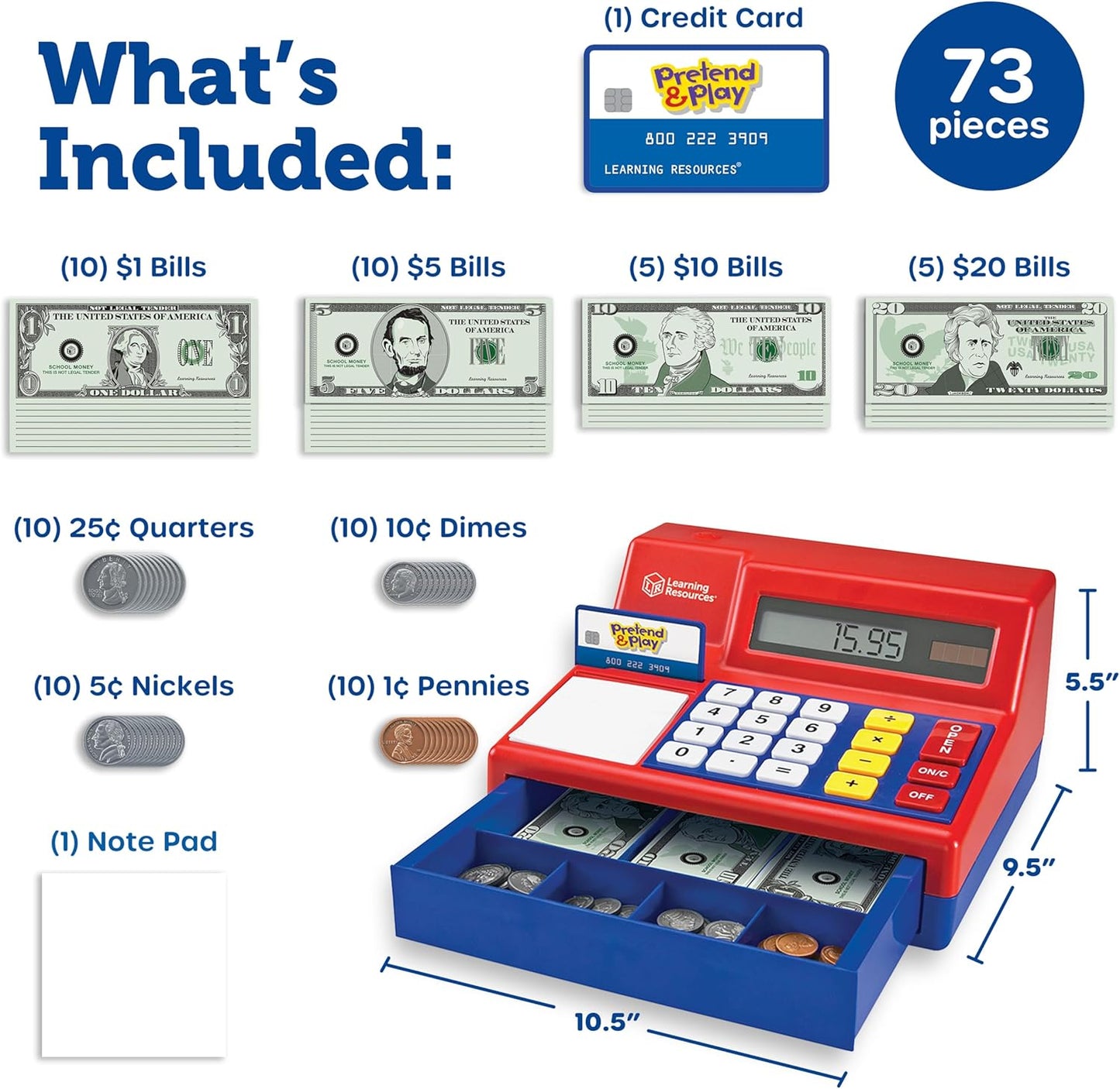 Pretend & Play Cash Register Toy - Educational Gift for Kids