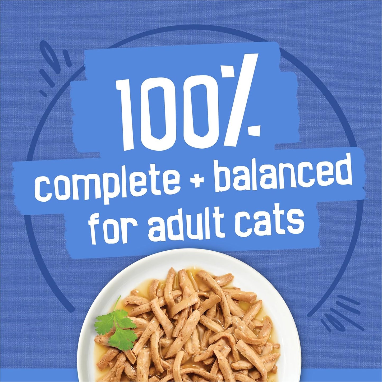 Wet Cat Food Variety Pack – Shreds with Beef, Turkey, Chicken, Salmon, Whitefish & Tuna, 5.5 oz Cans (40 Pack)