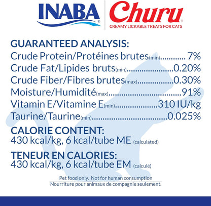 Lickable Creamy Cat Treats – Tuna & Chicken Variety with Taurine, 50 Tubes (0.5 oz Each)