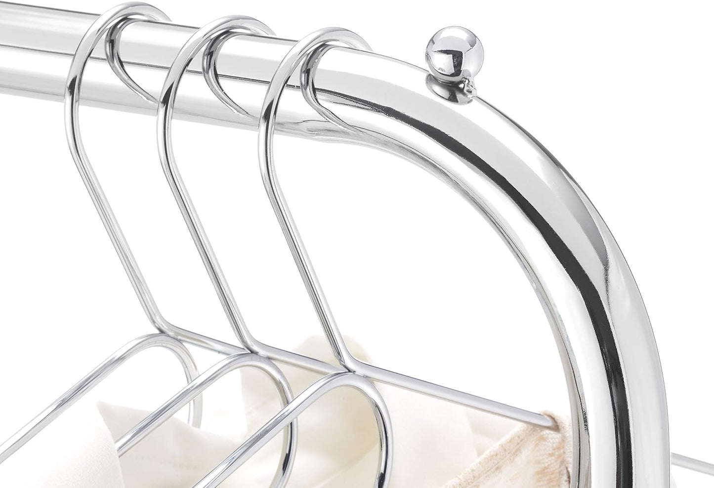 Commercial Rolling Laundry Butler with Wire Storage Rack