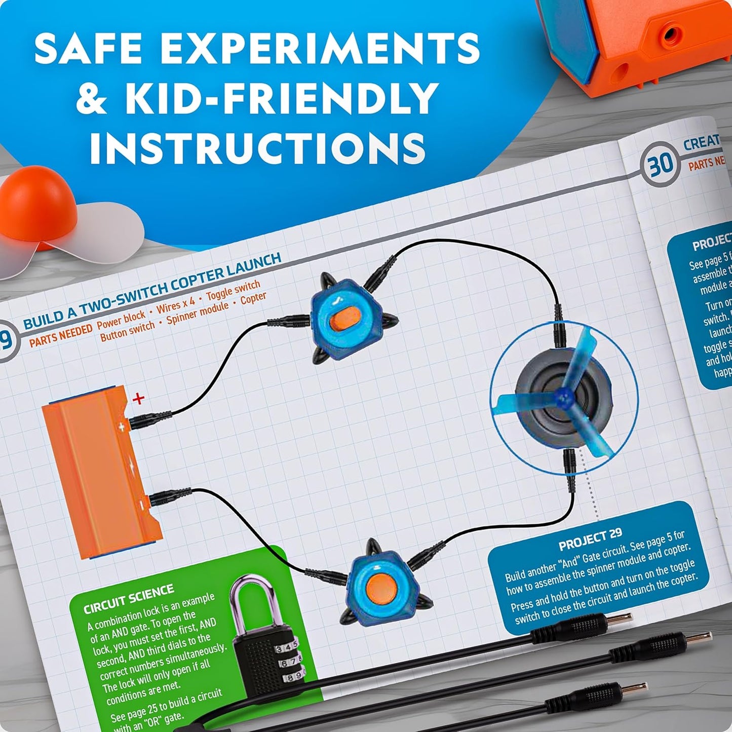 National Geographic Circuit Maker Kit – STEM Electronics Set with 120 Circuit Projects for Kids