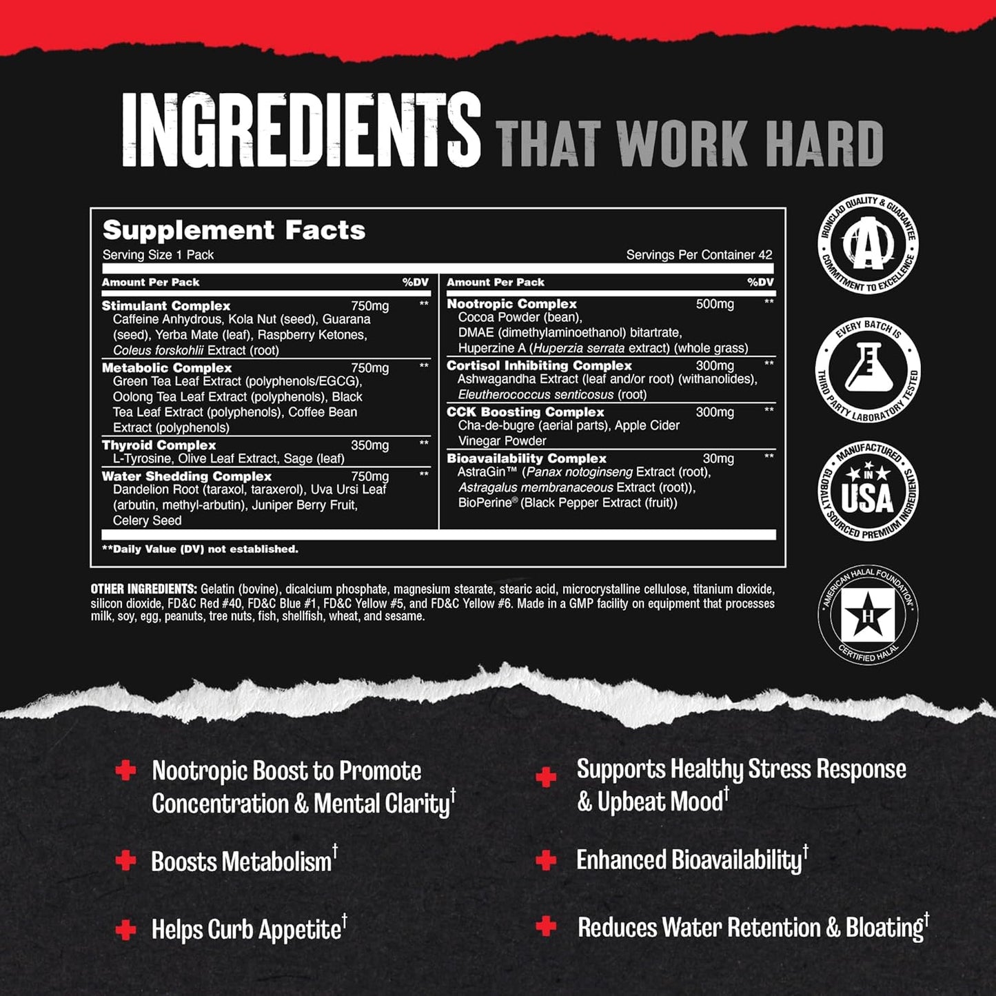 Animal Cuts Thermogenic Fat Burner – Metabolism, Energy & Appetite Support (42 Packs)
