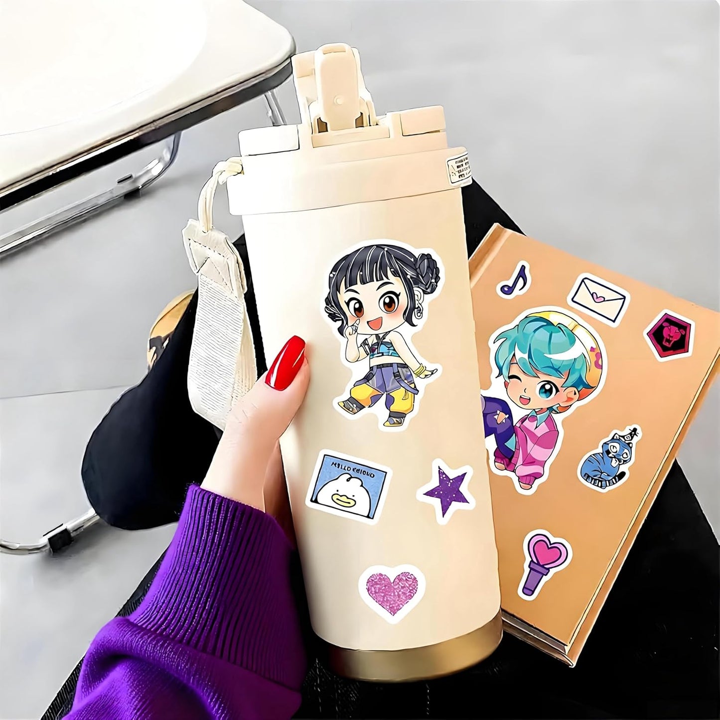 Demon Hunters Stickers (32 PCS) – Waterproof Vinyl Korean Idol Stickers for Laptop, Phone, Water Bottle & Skateboard – Kpop Fan Gift