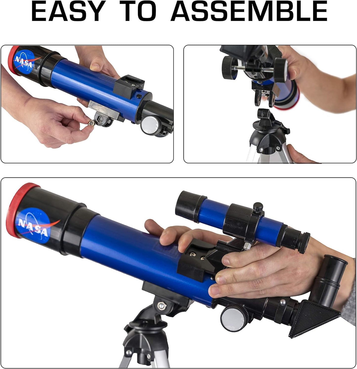 NASA Lunar Telescope for Kids – 90x Magnification with Tripod, Finder Scope & Eyepieces