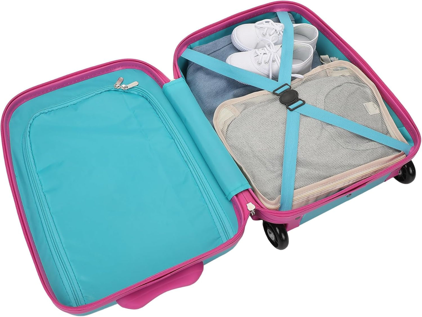 Moana Kids Hardside Luggage – 16.5" Rolling Travel Suitcase with Character Design