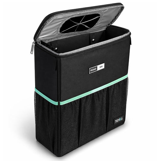 Slim Car Trash Can – 2.5 Gallon Leakproof & Odor-Proof Garbage Bin for Cars, Trucks & SUVs