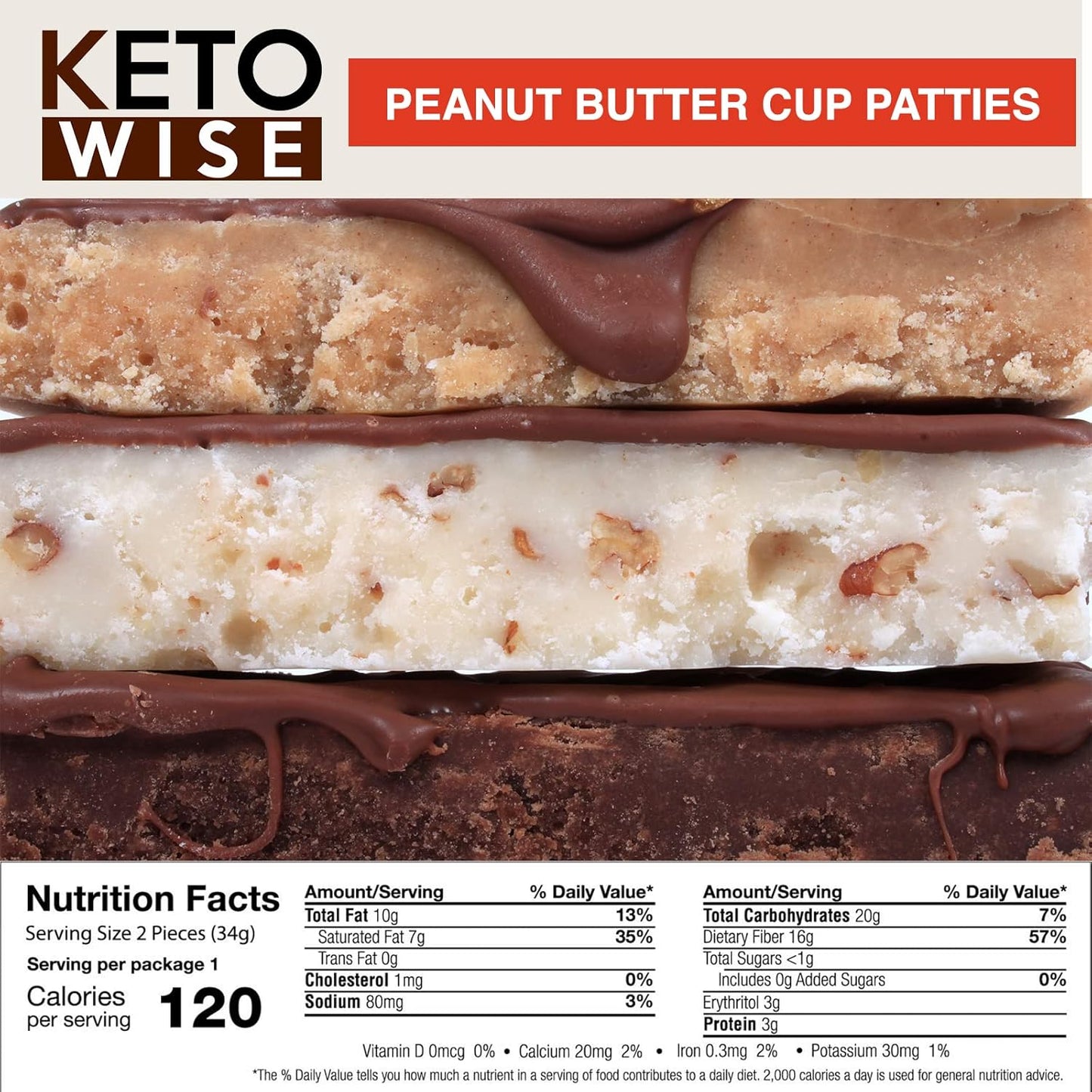 Peanut Butter Cup Fat Bombs – Keto-Friendly, Zero Sugar Added, Low Carb with MCT Oil, 16 Count
