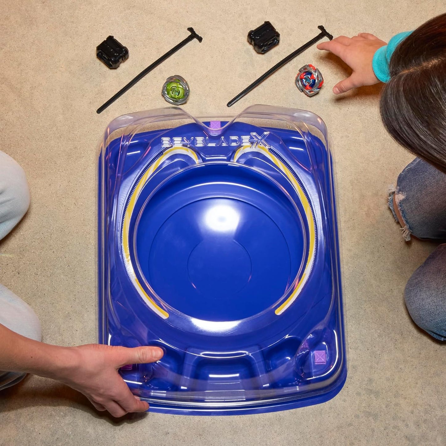 Beyblade X Drop Attack Set: Beystadium, 2 Tops & Launchers - Ages 8+