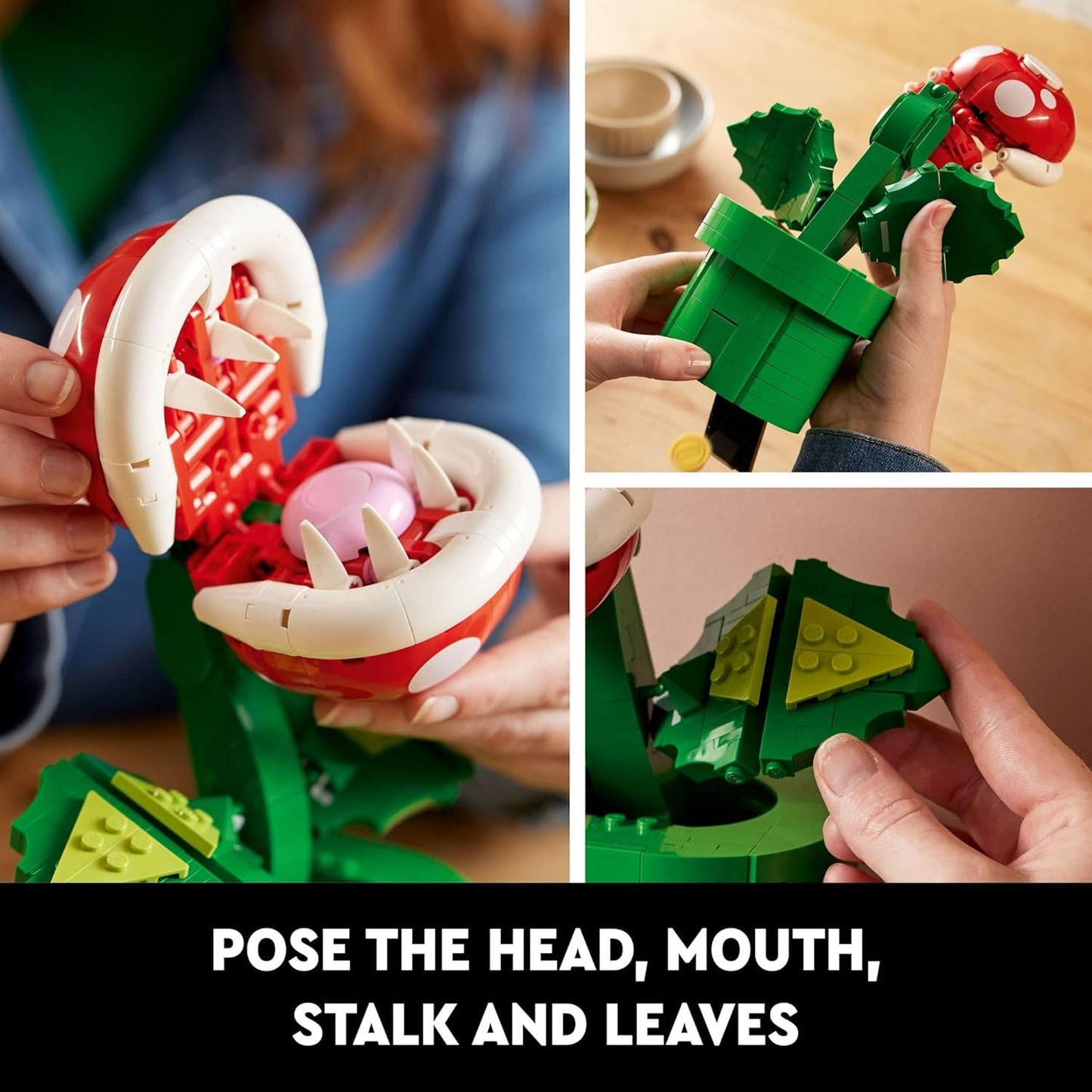 Super Mario Piranha Plant Building Set – Collectible for Adults (18+) | Perfect Holiday Gift and Home Décor for Bedroom or Office