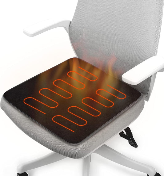Foldable Heated Seat Cushion – USB Heating Pad with 3 Temperature Settings (Black)