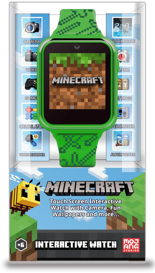 Minecraft Kids Smart Watch with Touchscreen, Camera, & Games