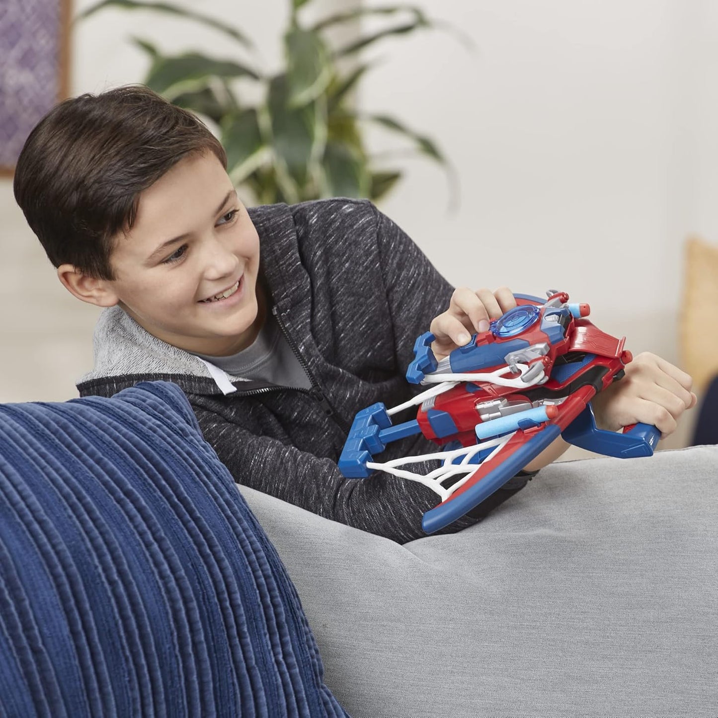 Marvel Spider-Man Web Shots NERF Blaster Toy with Darts for Ages 5+