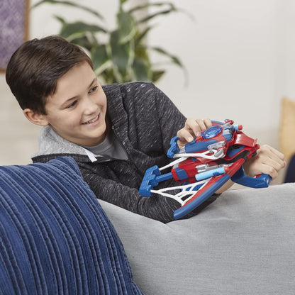 Marvel Spider-Man Web Shots NERF Blaster Toy with Darts for Ages 5+