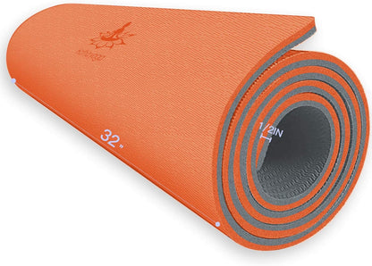 Extra Thick TPE Yoga Mat - 1/2 Inch, Eco-Friendly, SGS Certified, Anti-Tear Bolster