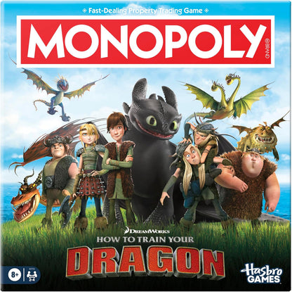 Monopoly: How to Train Your Dragon Edition | Ages 8+, 2-4 Players, 45 Minutes - Fun for All Ages!