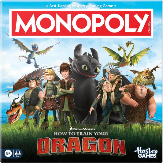 Monopoly: How to Train Your Dragon Edition | Ages 8+, 2-4 Players, 45 Minutes - Fun for All Ages!