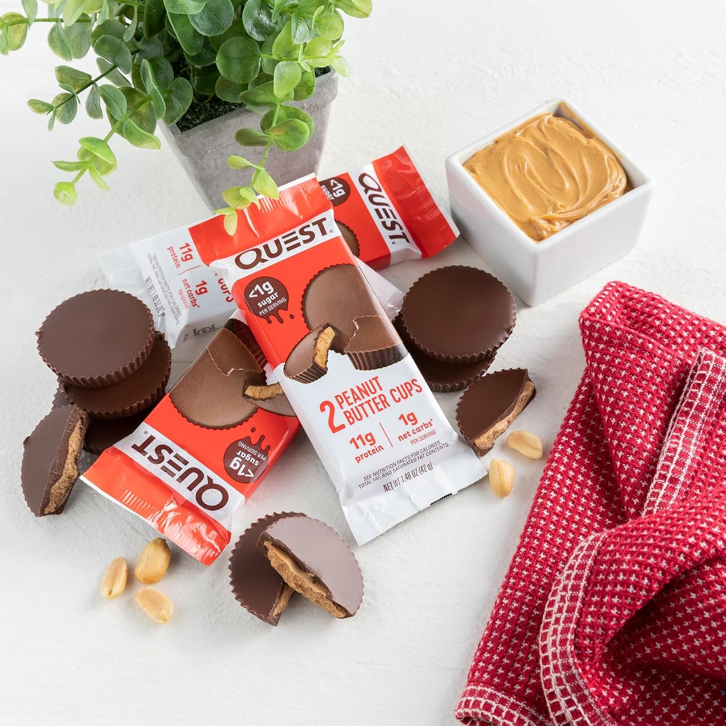 Quest Peanut Butter Cups – 11g Protein, 1g Sugar, Keto Friendly – 12 Count