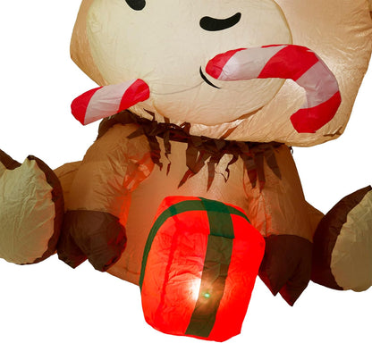 41" Inflatable Highland Cow Christmas Decor with LED Lights