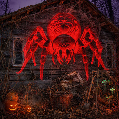 12-in-1 Halloween Projector – 3D Dynamic HD Skull, Spider, Pumpkin & Witch Cauldron Lights for Windows, Garage Doors & Outdoor Décor