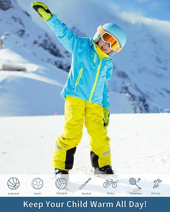 Boys' Thermal Underwear Set – Ultra Soft Fleece-Lined Long Johns & Tops, Cold Weather Base Layer (White, Large, 10-12 Years)