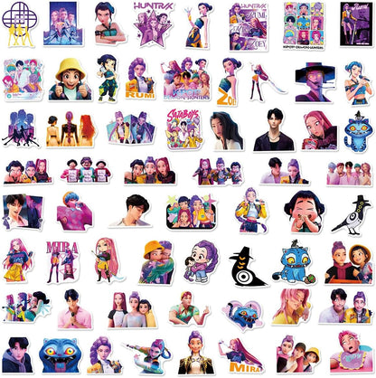 Demon Hunters Stickers (60 Pack) – Waterproof Vinyl Kpop Stickers for Water Bottle, Laptop & Phone