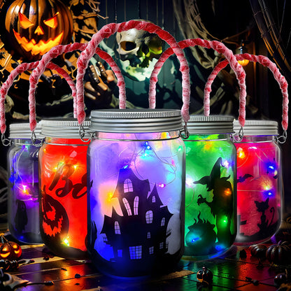 6-Piece Halloween Lantern Craft Kit for Kids – DIY Art Project & Party Activity for Ages 6–12, Basket Stuffer Gifts