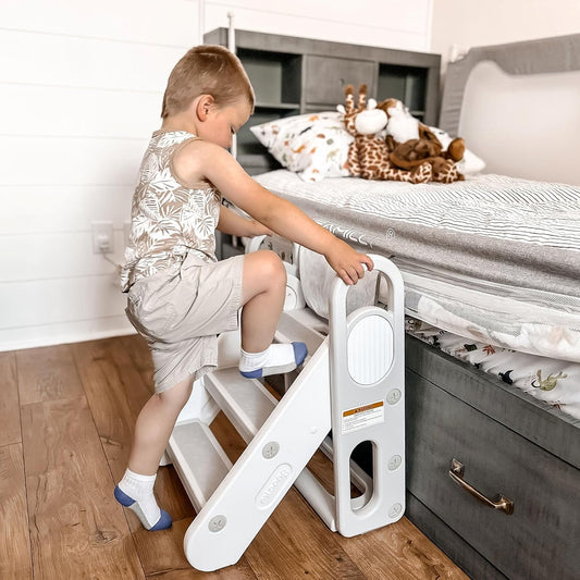 Foldable Kids Step Stool for Bathroom Sink and Potty Training, Non-Slip