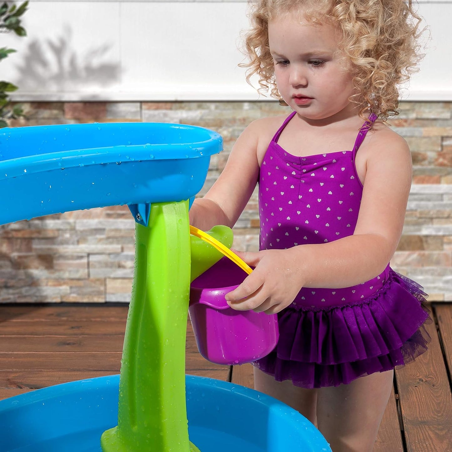 Rain Showers Splash Pond Water Table – Kids Sensory Playset with 13 Accessories (Ages 1.5+)