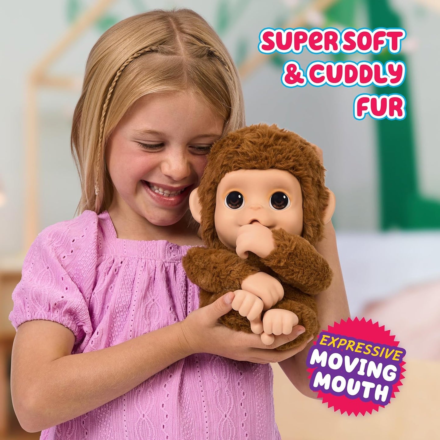My Baby Monkey Mango - Interactive Plush Toy with 50+ Sounds for Ages 4+